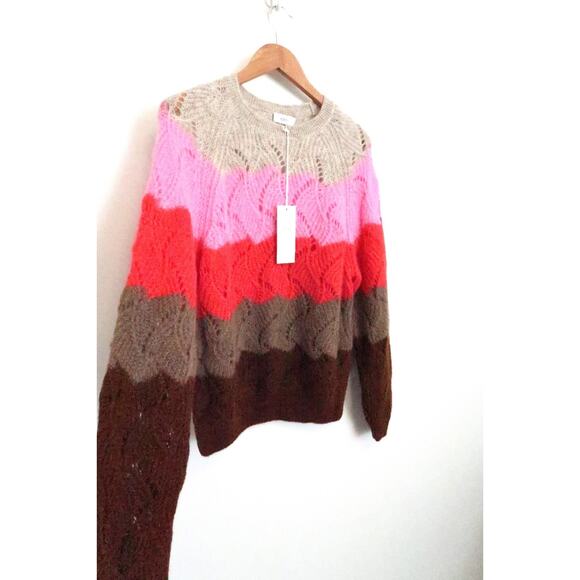CLOSED Ethical Mohair Alpaca Blend Stripe Sweater Jumper Farfetch M NWT $395 - Picture 4 of 13